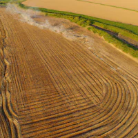an aerial view of a field